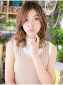 バレイヤージュニュアンスパーマ外国人風ロブc5戸頭20代30代40代