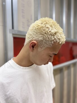 メリケンバーバーショップ トーキョー(MERICAN BARBERSHOP TYO) ハイライト/マッシュパーマ/ウルフ/アッシュブラック110