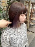 花田/ボブ/切りっぱなしボブ/セミディ/インナーカラー/下北沢