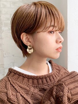 ノイカーム(noi Calm) 顔周りレイヤーカットくびれヘアミルクティーベージュカラー