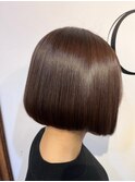 切りっぱなし丸みボブ
