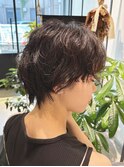 【クセ毛くらいのゆるパーマが可愛い！】大人ショートボブ