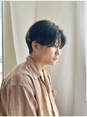 ベリーショート/ダークアッシュ/ニュアンスパーマ/韓国マッシュ