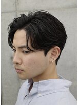 センターパートスパイラルパーマシャドウパーマニュアンスパーマ