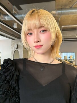 サンド クリア 横浜本店(sand clear) くびレイヤーボブルフネビージュ小顔ワンレンこなれミディ