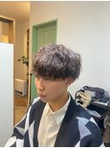 ツイストスパイラルパーマ×ラベンダーベージュ