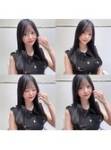 ストレート韓国風黒髪スタイル 似合せ顔周り【塚田凌太】