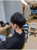無造作マッシュメンズショート☆ツーブロックアッシュブラウン