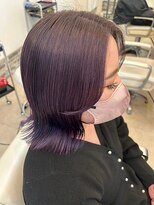 ヘアーアンドエステ ハラダ 滝ノ水店(Hair&Esthe Harada)&nbsp;外ハネミディアム/ラベンダーグレージュ