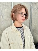 ショートボブ/横須賀/横須賀中央/カット/ブリーチ/カラー/汐入