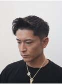 大人の色気×ナチュラルショートビスネスアップバング刈り上げ