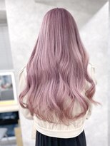 ワンズクロエ 原宿店(ONE's Chloe)&nbsp;くびれヘアアプリコットオレンジハイライトカラーブルーカラー