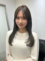 クレム 博多駅店(ChLem)&nbsp;レイヤー　レイヤーカット　顔まわり　オリーブベージュ　カラー