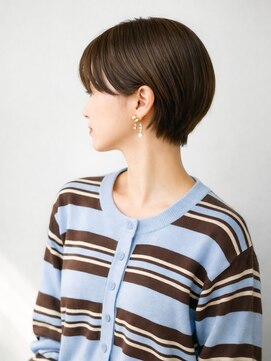 キビト(kibito) ダークブラウン大人ショート丸みショート耳掛けショート