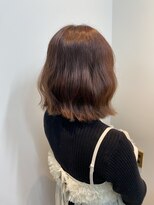 ソラ 京都桂川店(SORA.)&nbsp;大人可愛い◎切りっぱなしボブ×透明感カラー