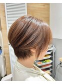 韓国ヘアハッシュカットダブルハイライトカラー【Lapista池袋】