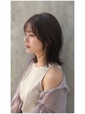 大人のくびれミディアム×ブラウンカラー30代40代50代60代UP