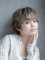 ワン 戸塚(ONE001)&nbsp;小顔/オリーブカラー/ハイライトカラー/セミウェットウェーブ