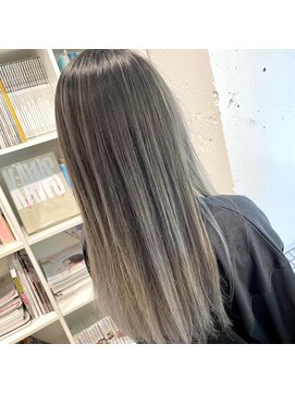 ディーカヘアーセンダイ(Di KA HAIR sendai) バレイヤージュ/ハイライト/ケアブリーチ/グレージュ/20代