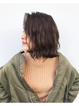 ヨーク(YOKE) YOKE 切りっぱなしボブ 髪質改善 グレージュ