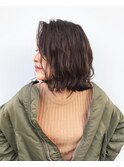 YOKE 切りっぱなしボブ 髪質改善 グレージュ