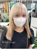 2133外国人風カラーフリンジバングルーズヘアバニラベージュ