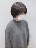 【松戸 岩口】黒髪シースルーマッシュショート