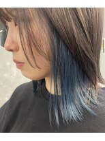 ジエクト カナウ(The Ect canow)&nbsp;インナーブルー　外はねボブ　エンドカラー