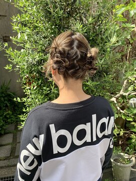 ブラン 阪急伊丹駅前店(Blanc.) ツインアレンジ　ヘアアレンジ　結婚式セット