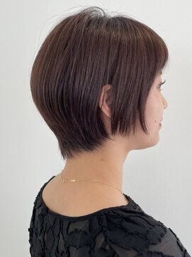 コレクティブワーク 表参道 渋谷(COLLECTIVE WORK) ショート　レイヤー　ラベンダーベージュ　髪質改善　オージュア
