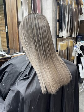 ラフ(LAFF) #バレイヤージュ#グレージュカラー#ボブウルフ#ココアベージュ