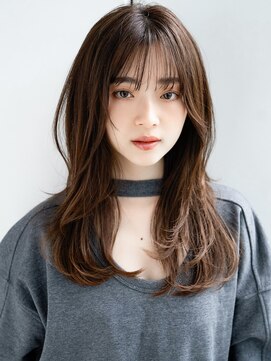 エインアンリー 表参道(AIN.ANLY.) フェイスレイヤーハッシュカットくびれロングぱっつん前髪デジパ