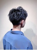 センターパート ツーブロックショート