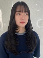 アンダーバーホワイトモデ 河内長野(_WHITE mode)&nbsp;ハイライトカラーミルクティーベージュレイヤーカット