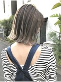 白髪ぼかし脱白髪染め似合わせミディアムレイヤー40代50代60代♪