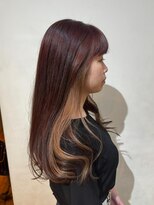 アビーヘア 市川店(abie hair) インナーカラー/ピンクボルドーカラー