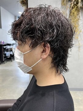 リット×ベリエ(Lit.×belier) 鹿児島シャドウパーマスパイラルパーママッシュウルフカット30代