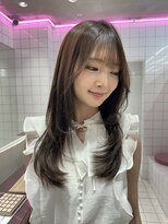 ロンドルーチェ 心斎橋(Lond luce)&nbsp;ダークアッシュ/ミディアムレイヤーカット［髪質改善/縮毛矯正］