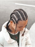 ストレートコーンロウ
