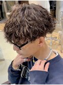 メンズマッシュパーマニュアンスパーマスパイラルパーマ刈り上げ