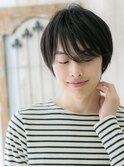 ナチュラルアッシュブラック韓国メンズショートY南越谷