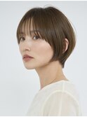 30代40代大人のショートボブ前髪ありマッシュショート骨格補正