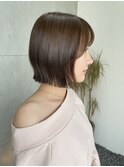 パツっとミニボブ×アッシュベージュ