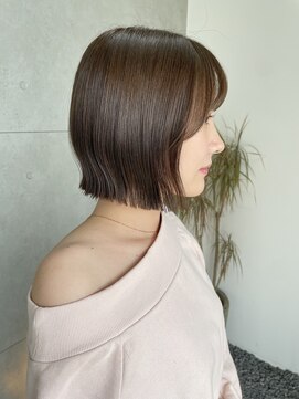 グランアディクト(Gran addict) パツっとミニボブ×アッシュベージュ