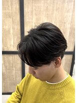 エッジ(EDGE) 毛流れニュアンスセンターパート刈り上げスタイル