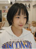 フェイスレイヤー顔まわりボブハニちゃん黒髪