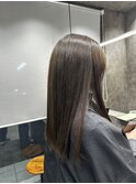 オリーブグレージュ/髪質改善カラー/暗髪/オリーブ