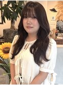 38ミリのコテでゆる巻き " ウェーブ巻き "