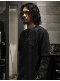 ミディアムグランジパーマスタイル