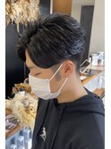 センターパート×ニュアンスパーマ